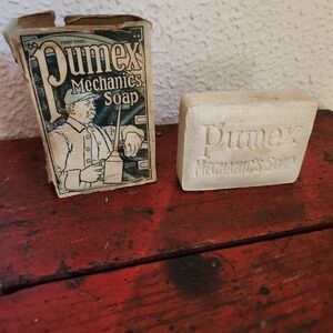 Vintage Pumex Mechanic Soap box with soap ~ 1930's